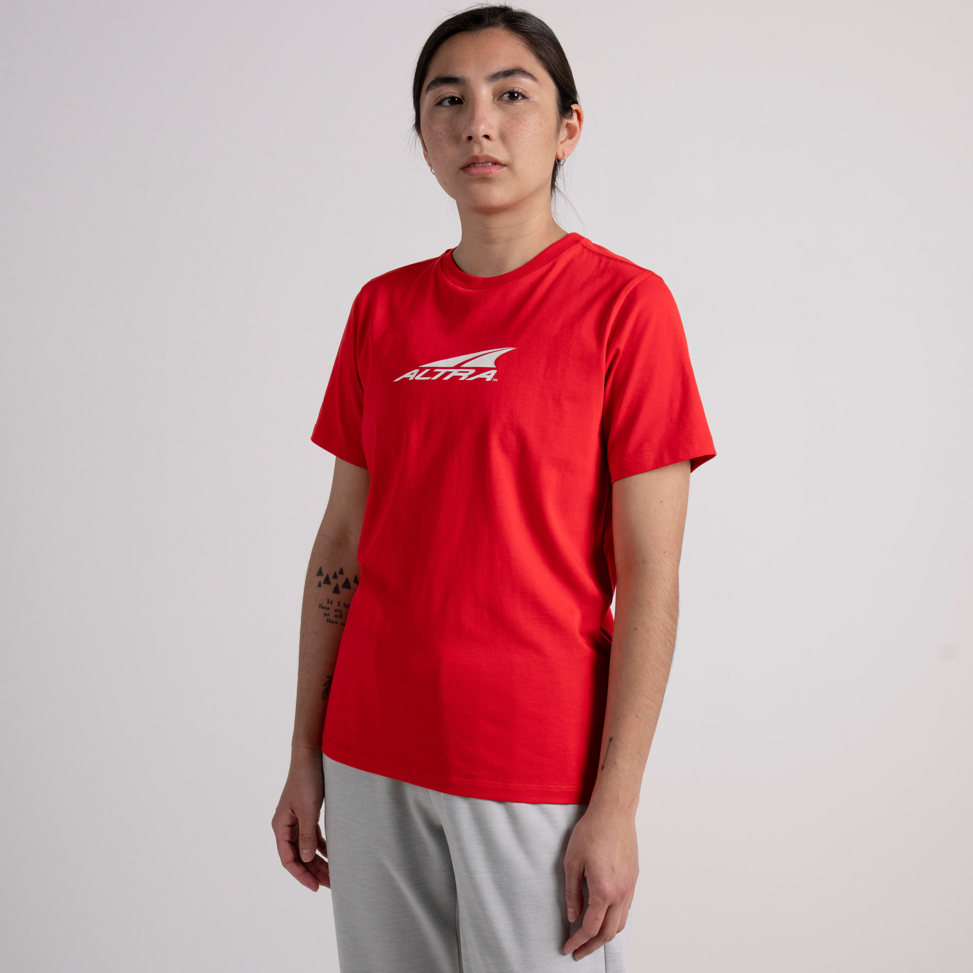  Altra Running Women's Everyday Recycled T-Shirt in Red, Size: XS - $40.00 at Altra Running