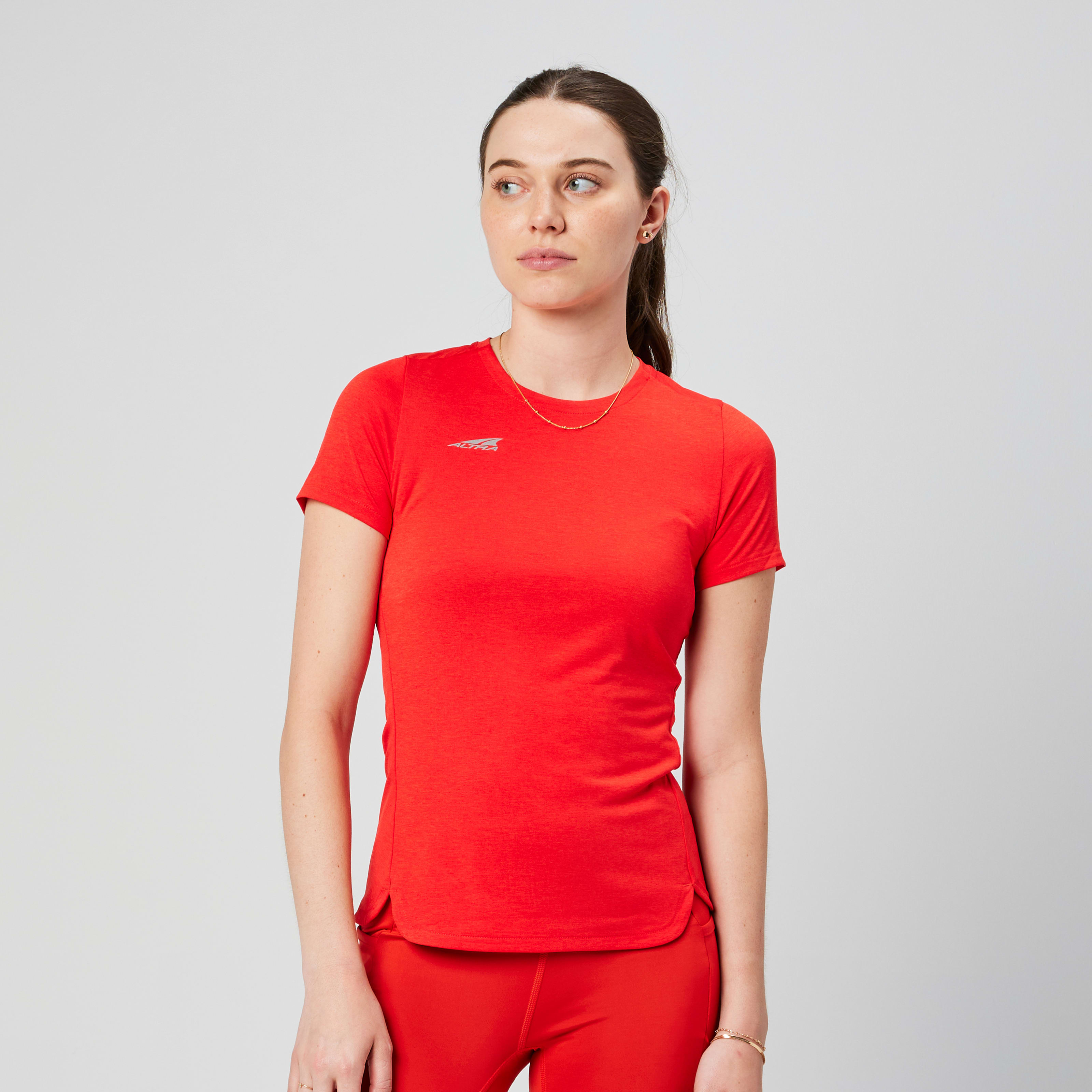  Altra Running Women's Core Short Sleeve T-Shirt in Red, Size: Large - $52.00 at Altra Running