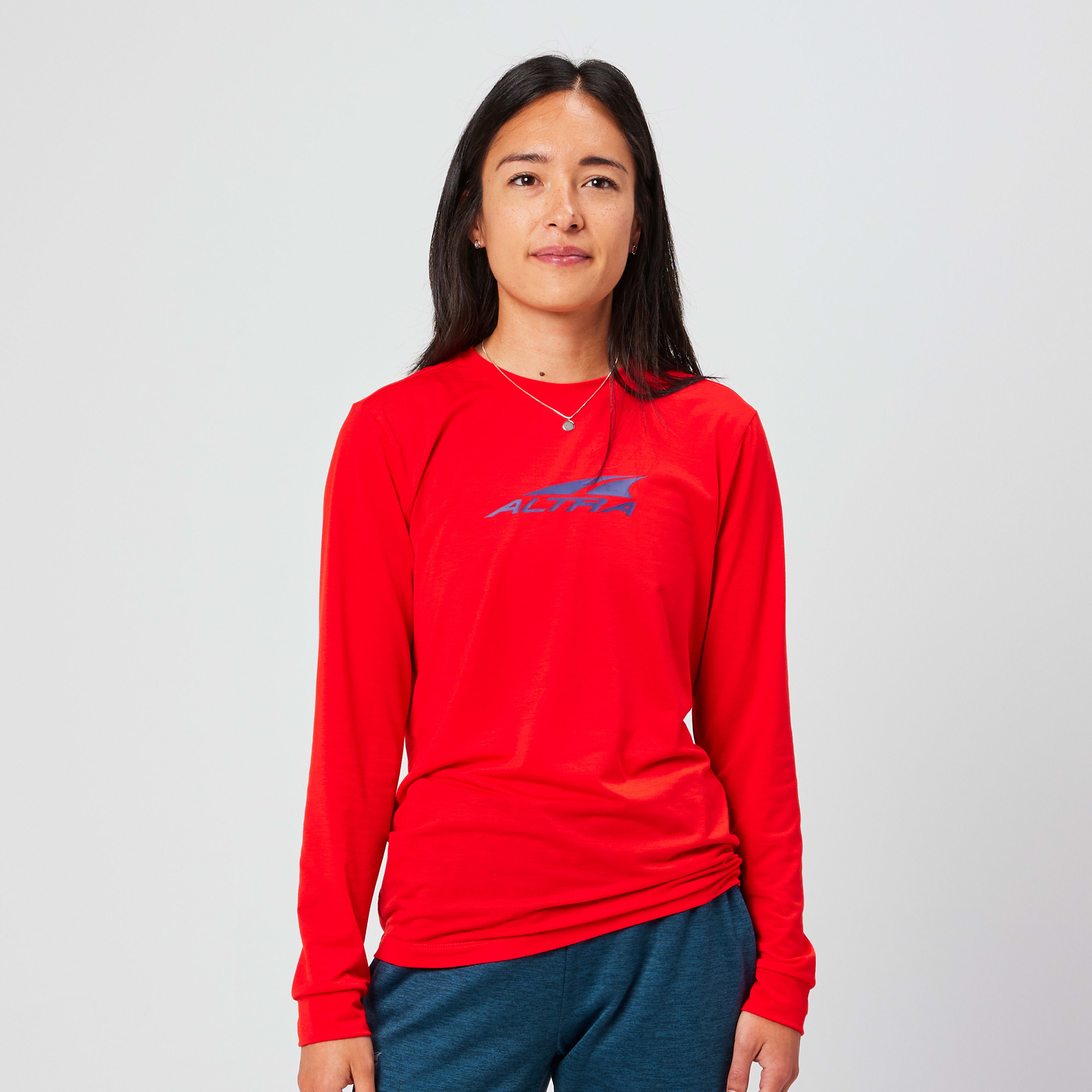  Altra Running Women's Everyday Performance Long Sleeve T-Shirt in Red, Size: Small - $58.00 at Altra Running