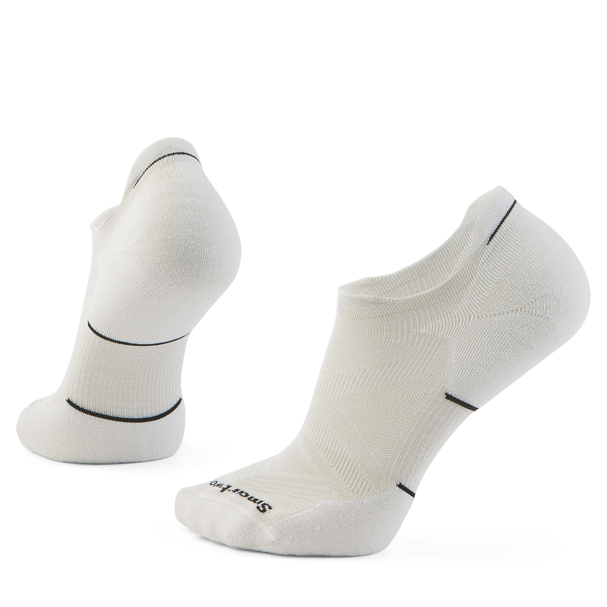 Smartwool Run Low Ankle Socks in Black-White, Size: XL