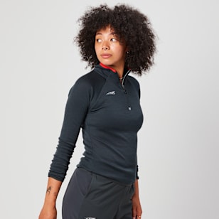 Women's Core Merino Wool 1/2 Zip - Black