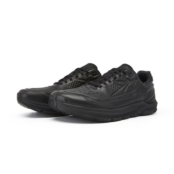 Black leather running shoes cheap
